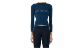 Long-Sleeve Fitted Crew Neck Top WMNS "Washed Navy" 856861 TTVL3 8806