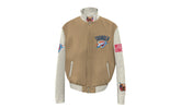 Oklahoma City Thunder Wool & Leather Varsity Jacket "Camel" NBA 004CAM OKC