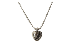 Las Vegas exclusive heart pendant with ball chain "Silver" CHRM1136