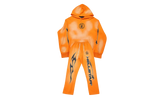 Fire Hoodie with Flare Bottom Sweatpants (Full Set) "Orange" HSR133