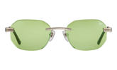 Hustler Rimless Drill Mount 24KT "White Gold / Lime Green" DMHU2 0039 42D4