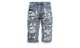 Hell Camo Denim Shorts "Blue" TC25PT2201