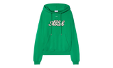 Varsity Print Cotton Hoodie "College Green" OMBB118S24FLE0055561