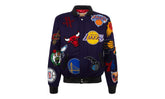 NBA Collage Wool & Leather Jacket "Purple" NBA 101 PUR