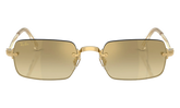 Ray-Ban Rimless "A$AP Rocky - Polished Arista Gold with Brown Mirror Gold Gradient Lens" RB3928 001 7I