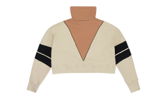 Intarsia Crop Half Zip Sweater "Cream" OFW WTPS 0001