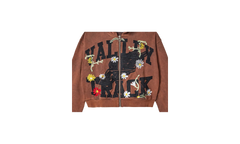 HARMONY GARDEN ZIP UP HOODIE "BROWN" UNGTKD3Z
