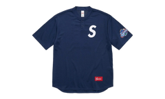 S Logo Baseball Henley T-shirt "FW24 - Navy" SU27426