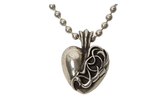 Las Vegas exclusive heart pendant with ball chain "Silver" CHRM1136