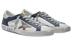 Golden Goose Superstar Double Quarter White Dark Blue Gun Metal