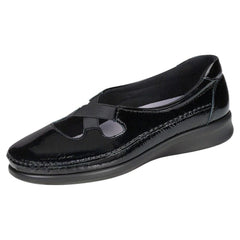 Women's Crissy Slip on Loafer in Black Patent Wide