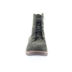 Aetrex Margot LL504 Womens Green Suede Lace Up Casual Dress Boots