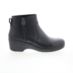Alegria Serina SRI-601 Womens Black Leather Zipper Ankle & Booties Boots